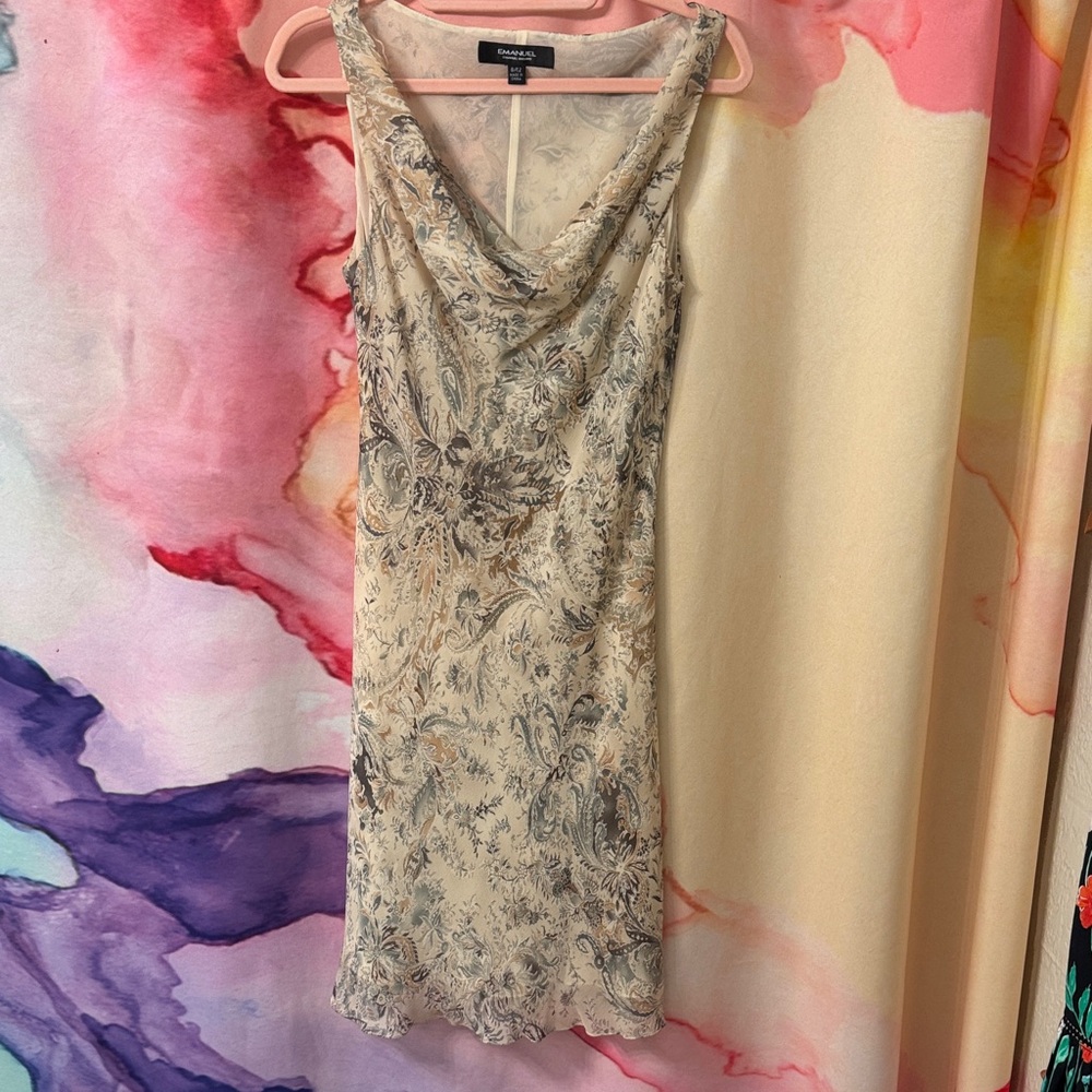 Emanuel Ungaro Silk Paisley Fairycore Mini Dress